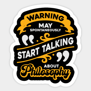 Funny Philosophy Student Lecturer Gift Sticker